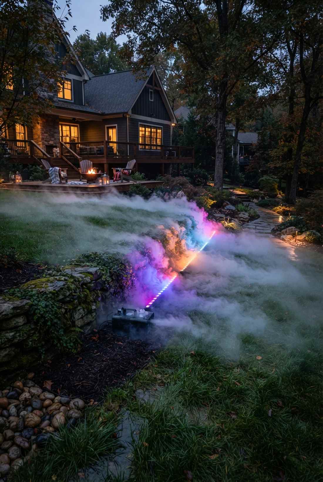 ground level fog with color wash