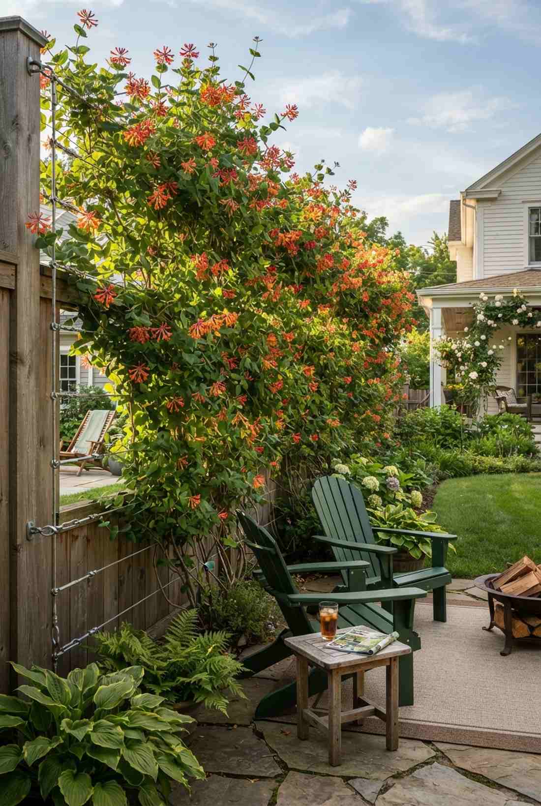 honeysuckle fence screening