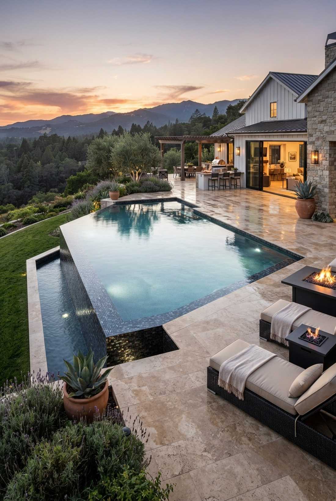 infinity edge with catch basin