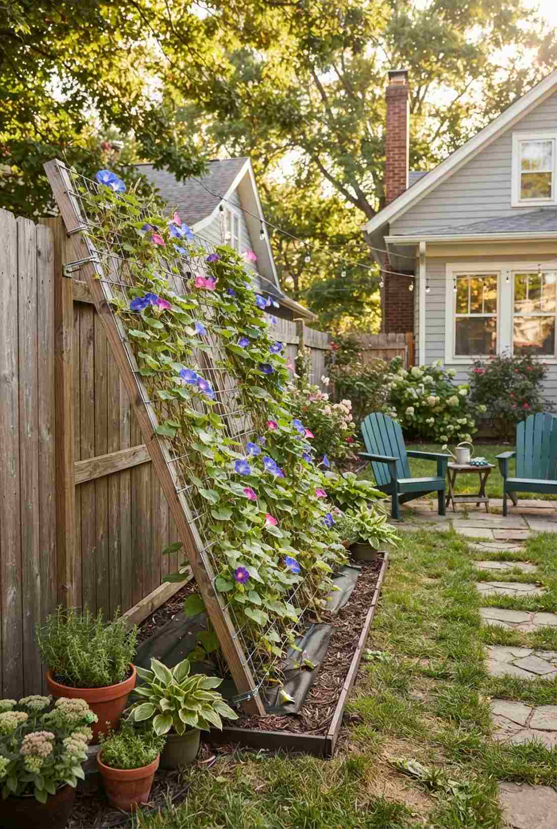 lean to fence trellis