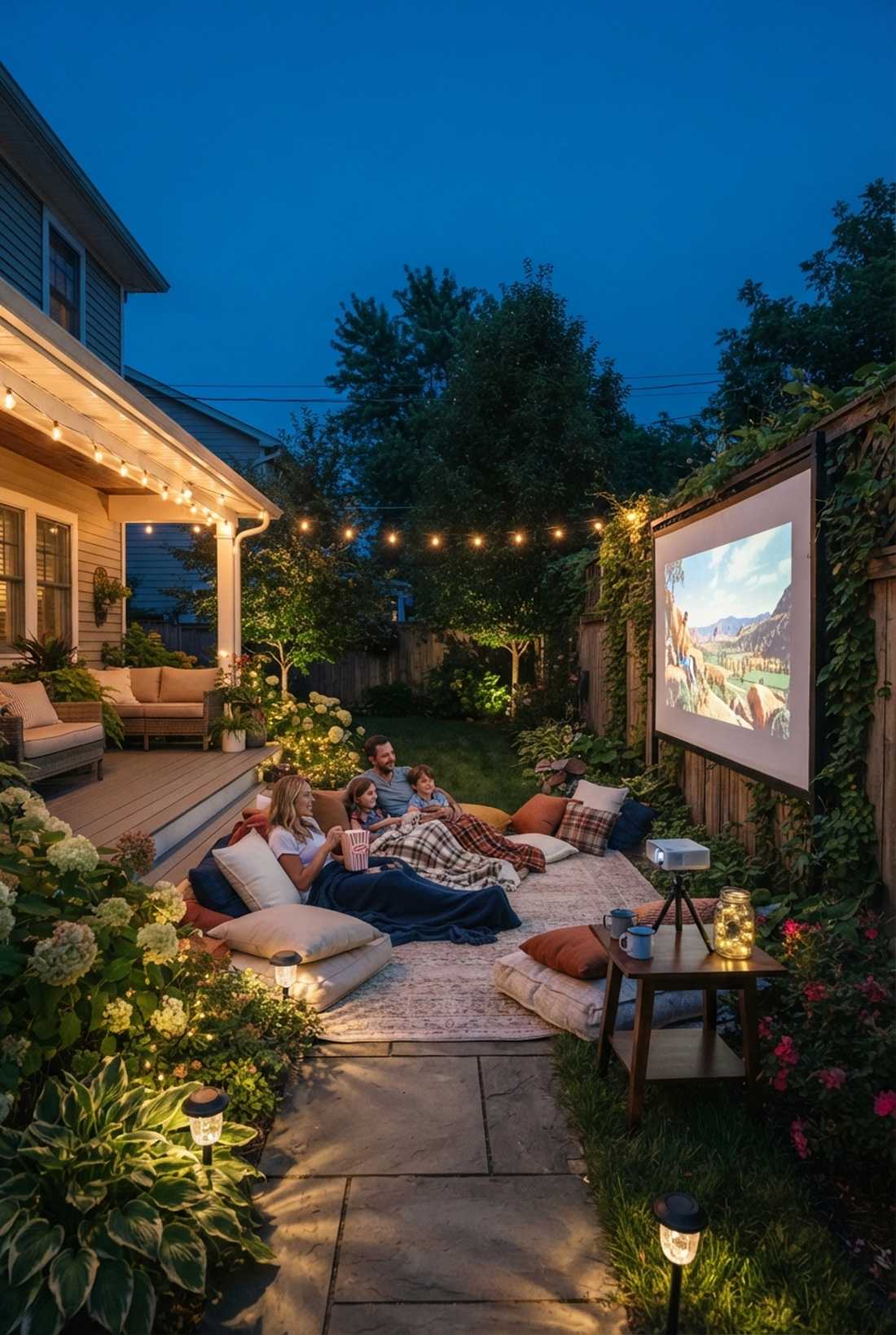 movie night in the garden