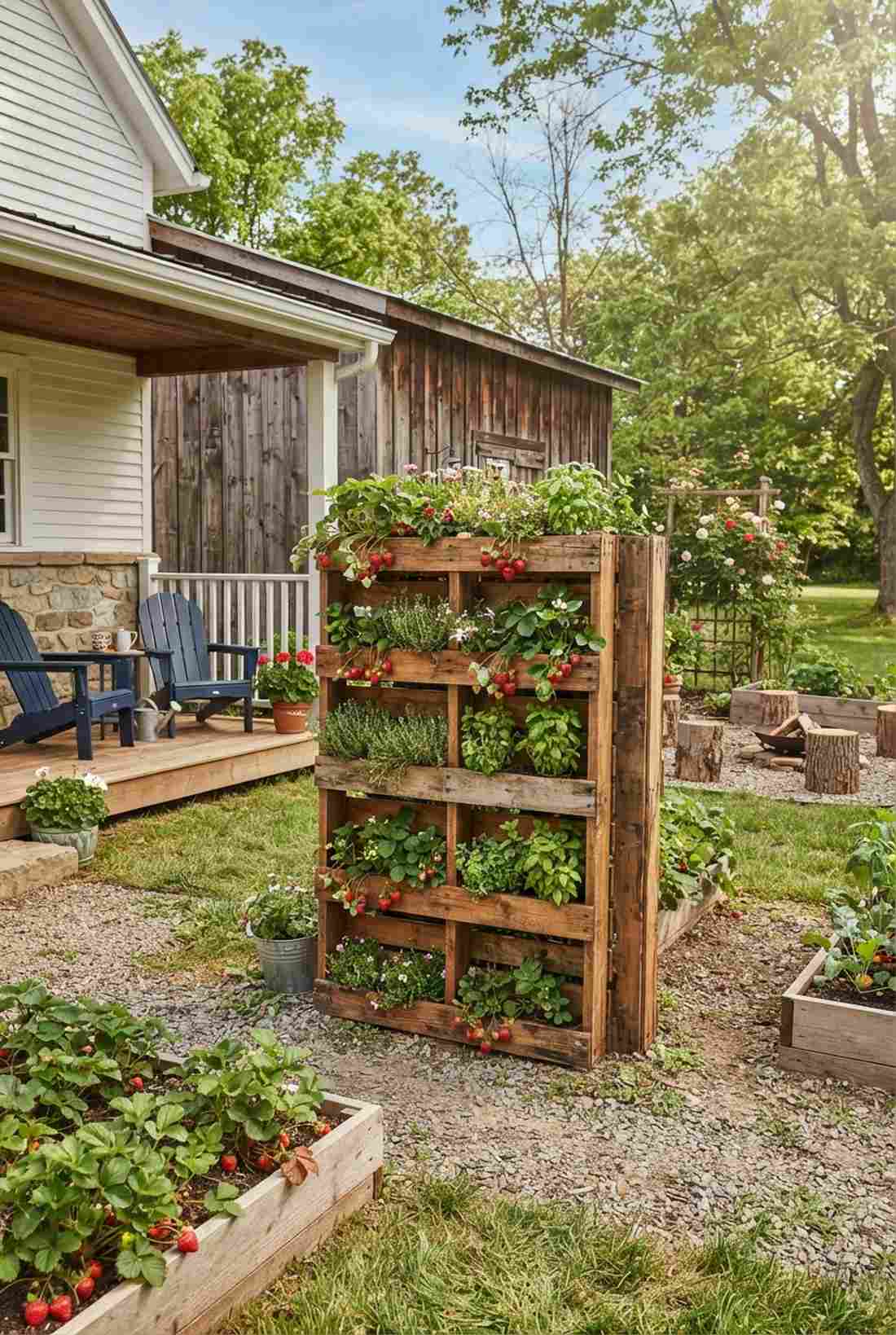 pallet wood vertical planter