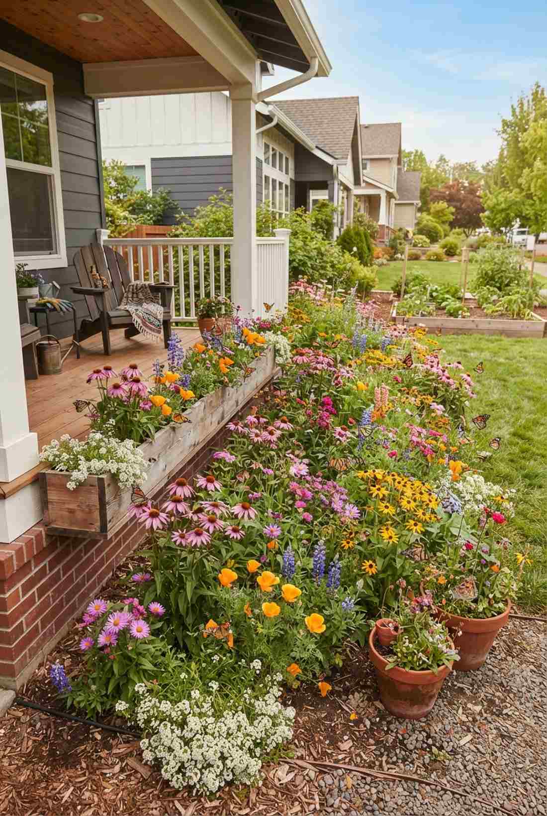 pollinator friendly flower borders