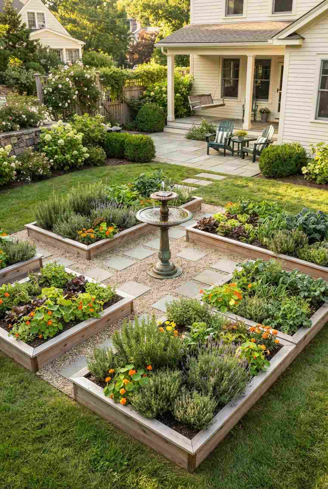 square quartet with center focal