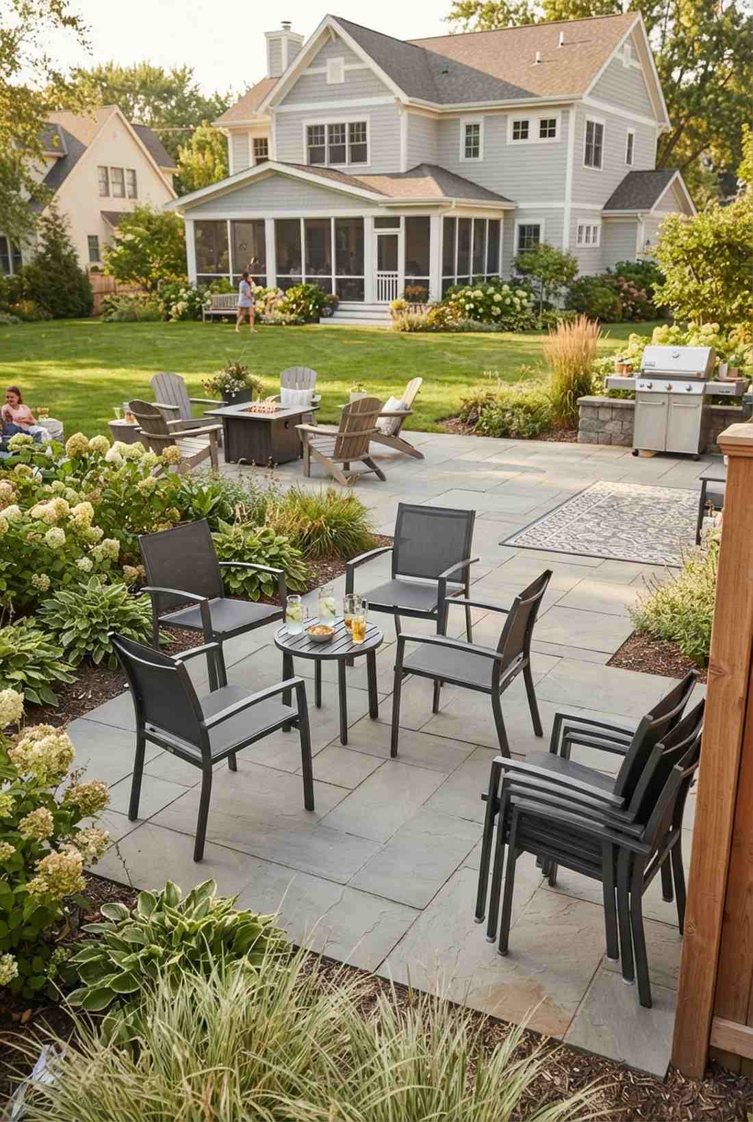 stackable armchair conversation set