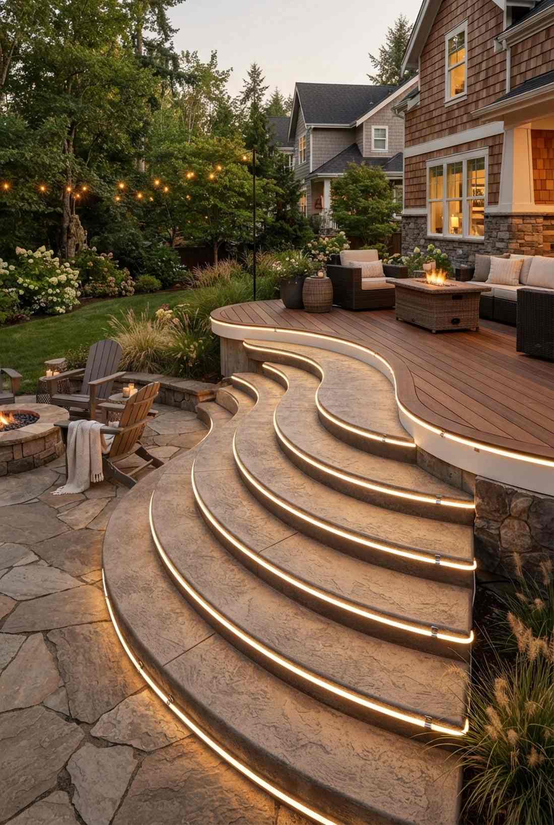 stair edge rope lights