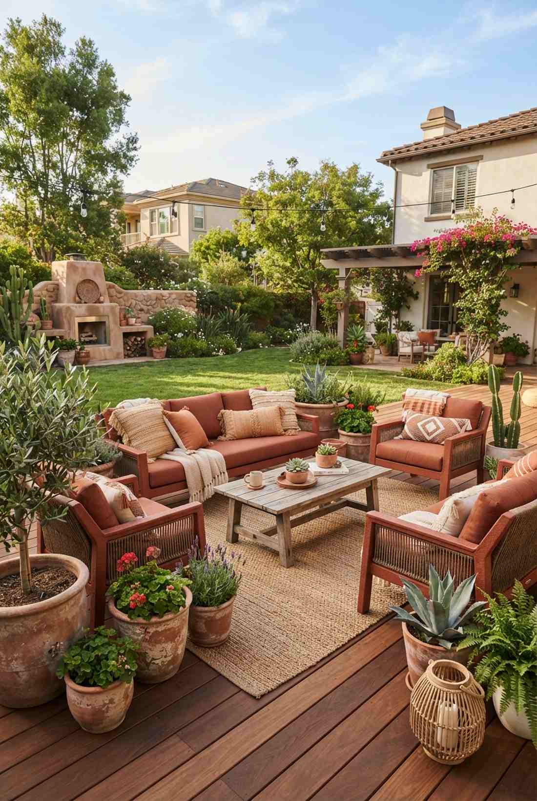 terracotta red for earthy warmth