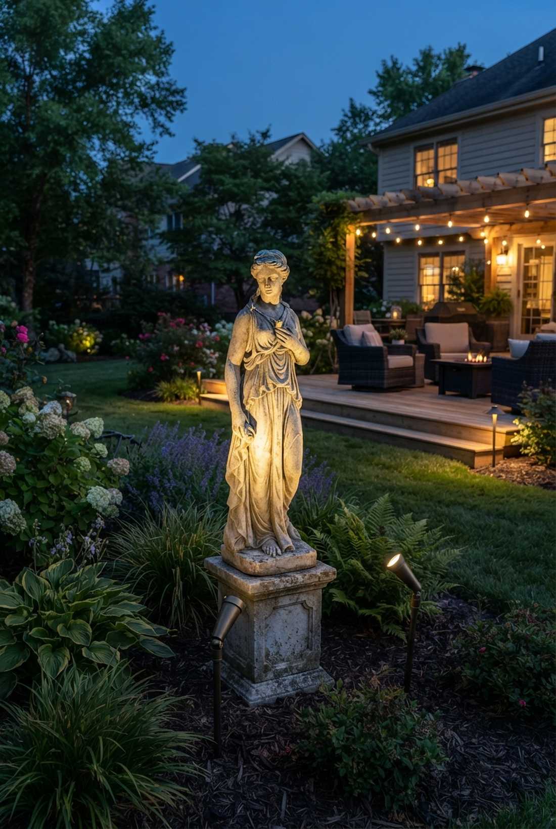 uplighting for garden features