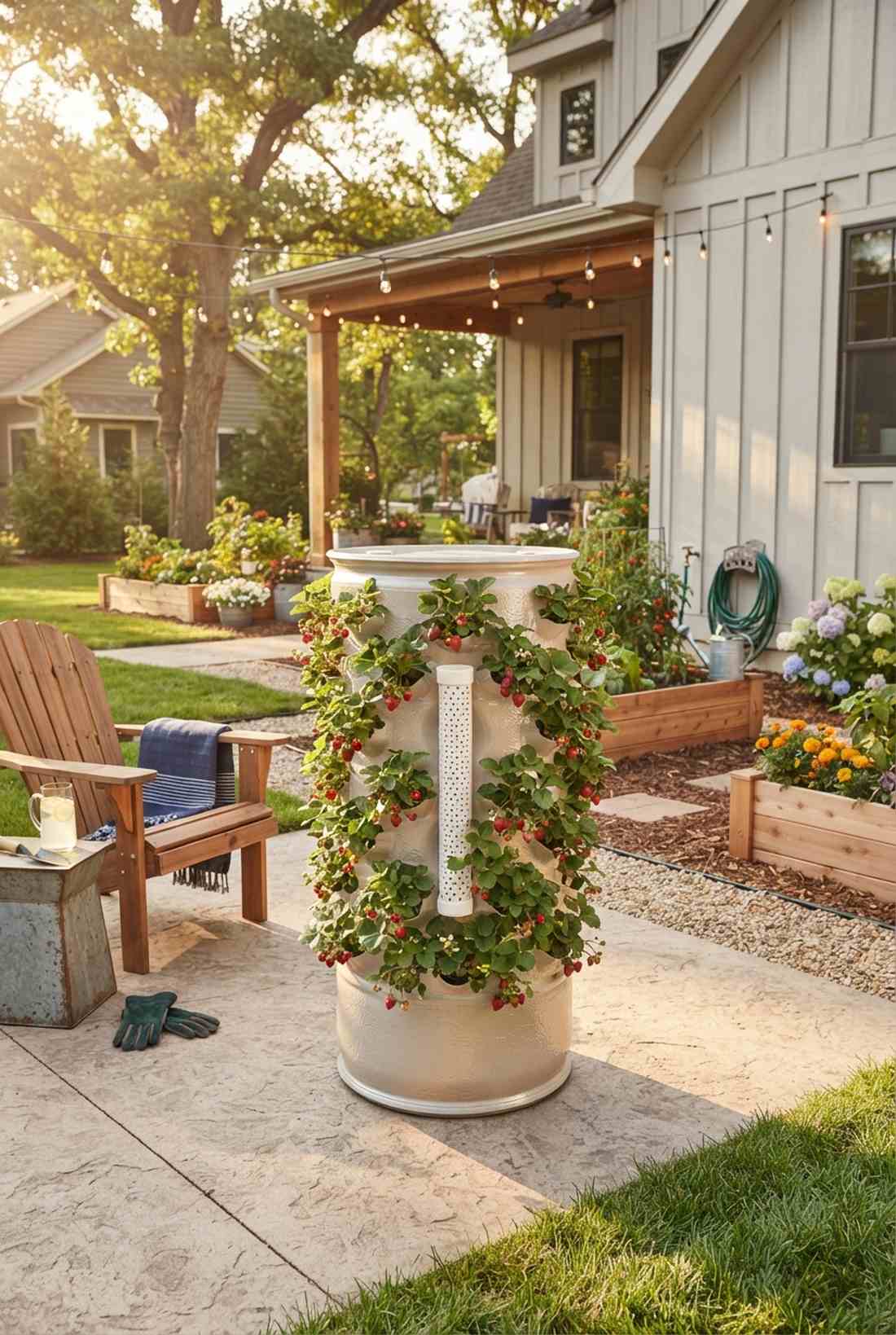 wooden pallet herb tower