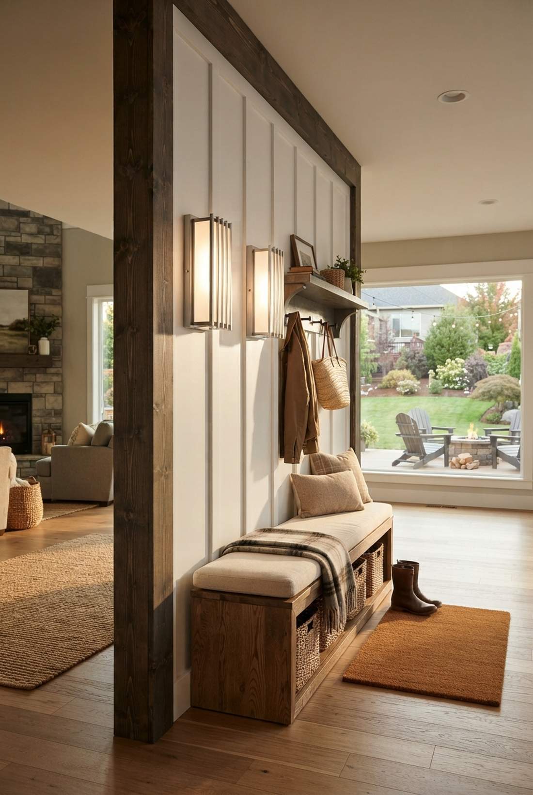 board batten wall lights