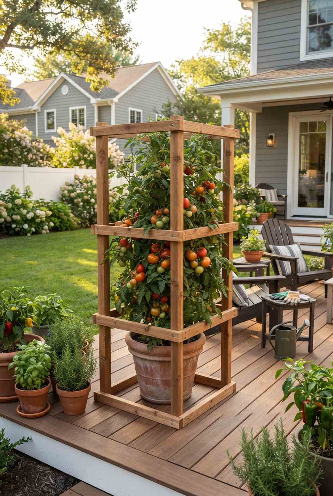 box frame tomato supports