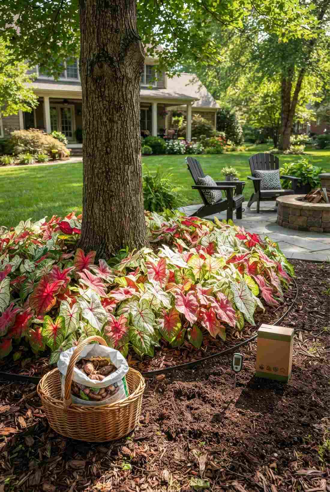 caladium painted leaves