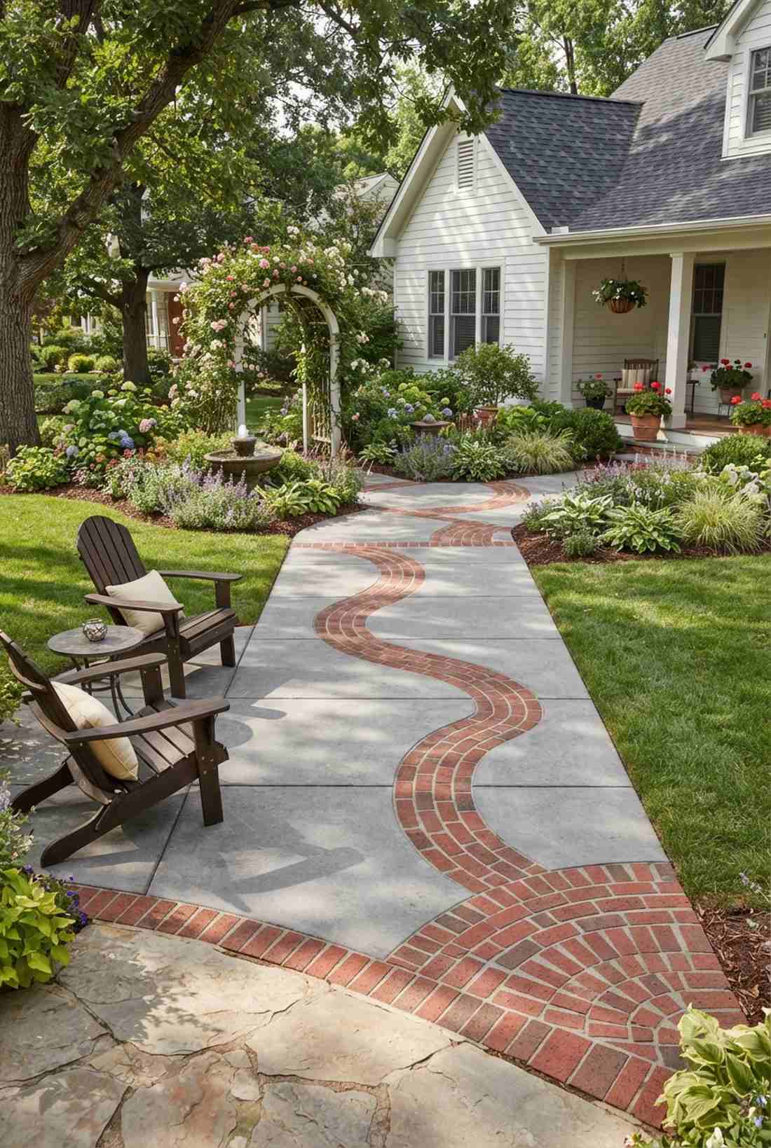 curved brick accent strips