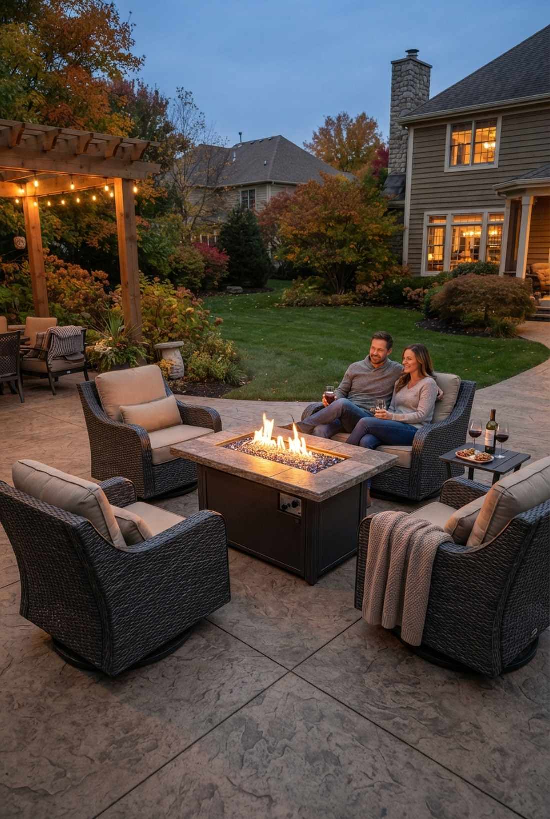 fire pit conversation set