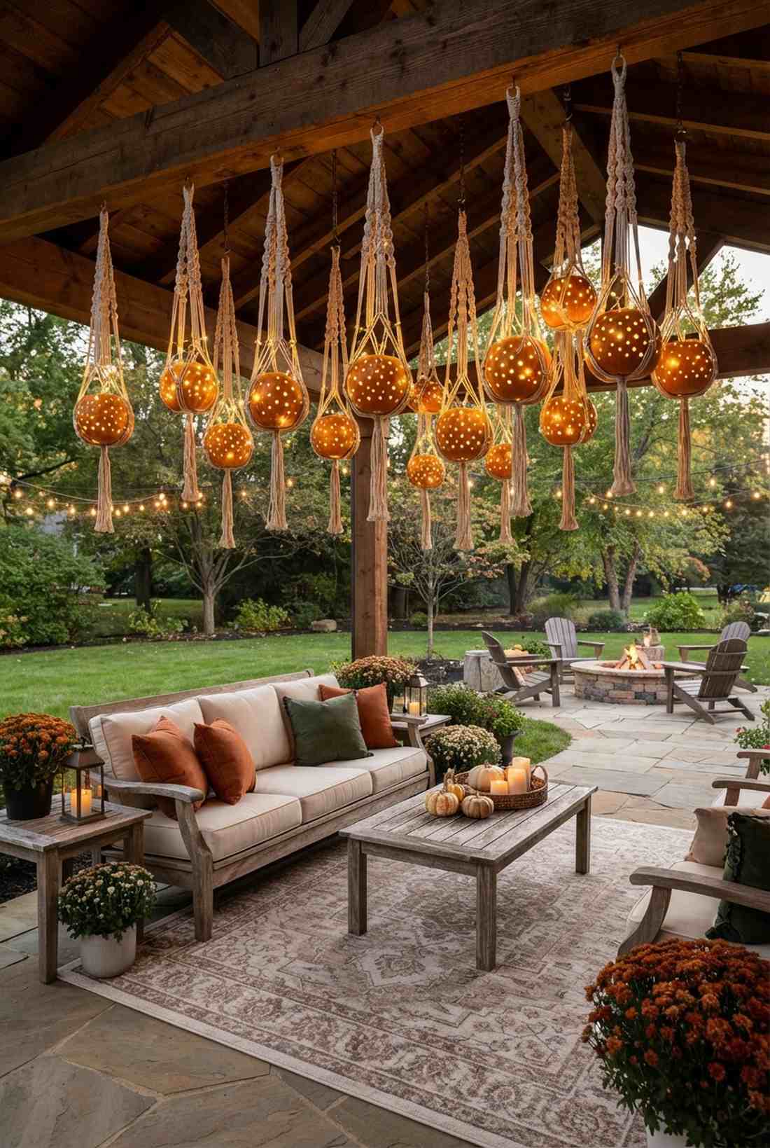 floating pumpkin lanterns