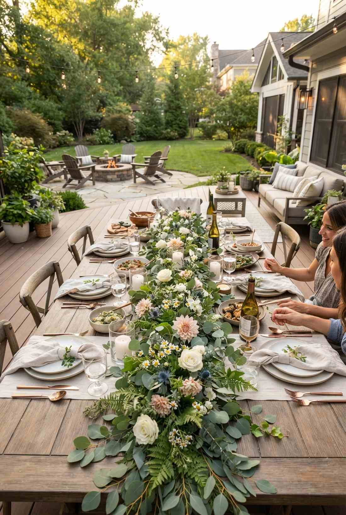 floral runner table treatment