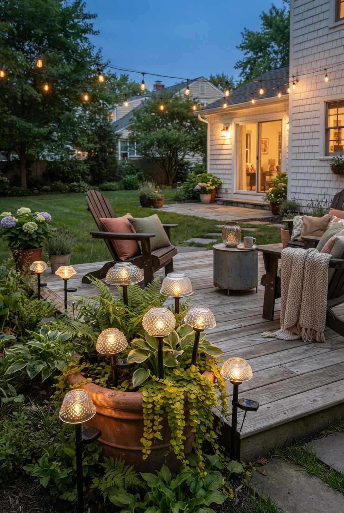 glass bowl mushroom lights