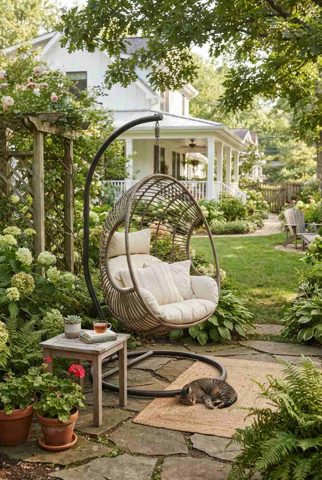 hanging egg chair with stand