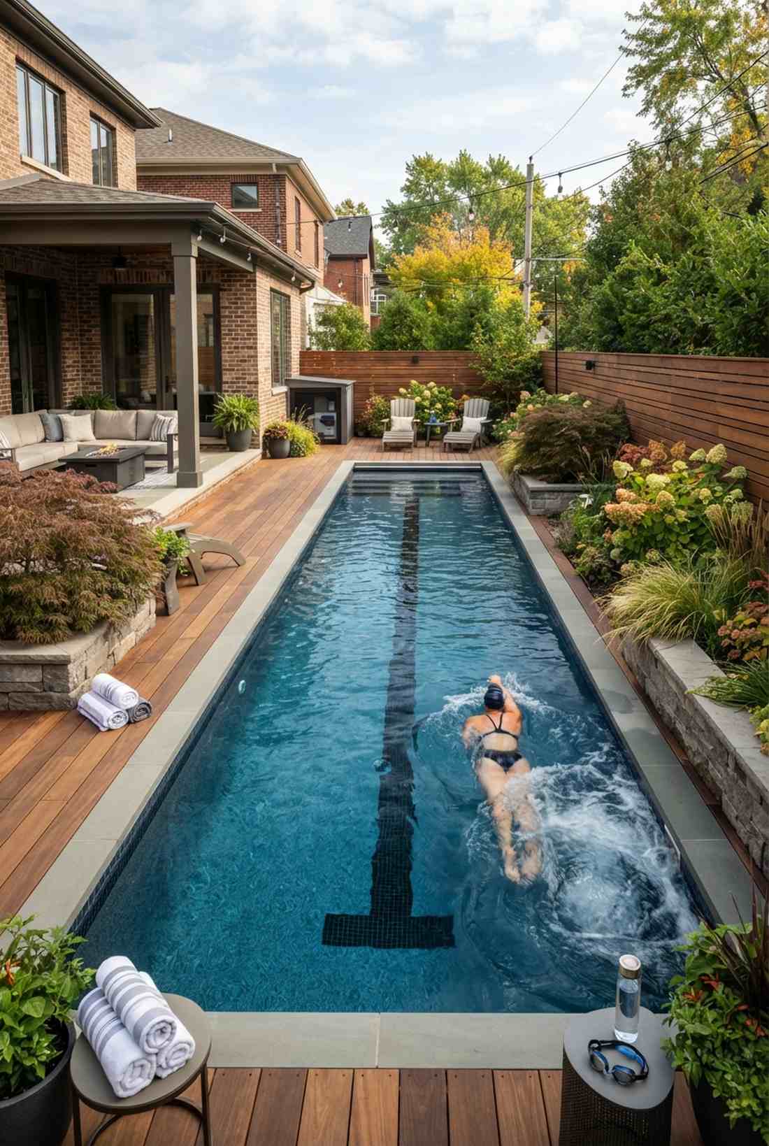 lap pools with resistance jets