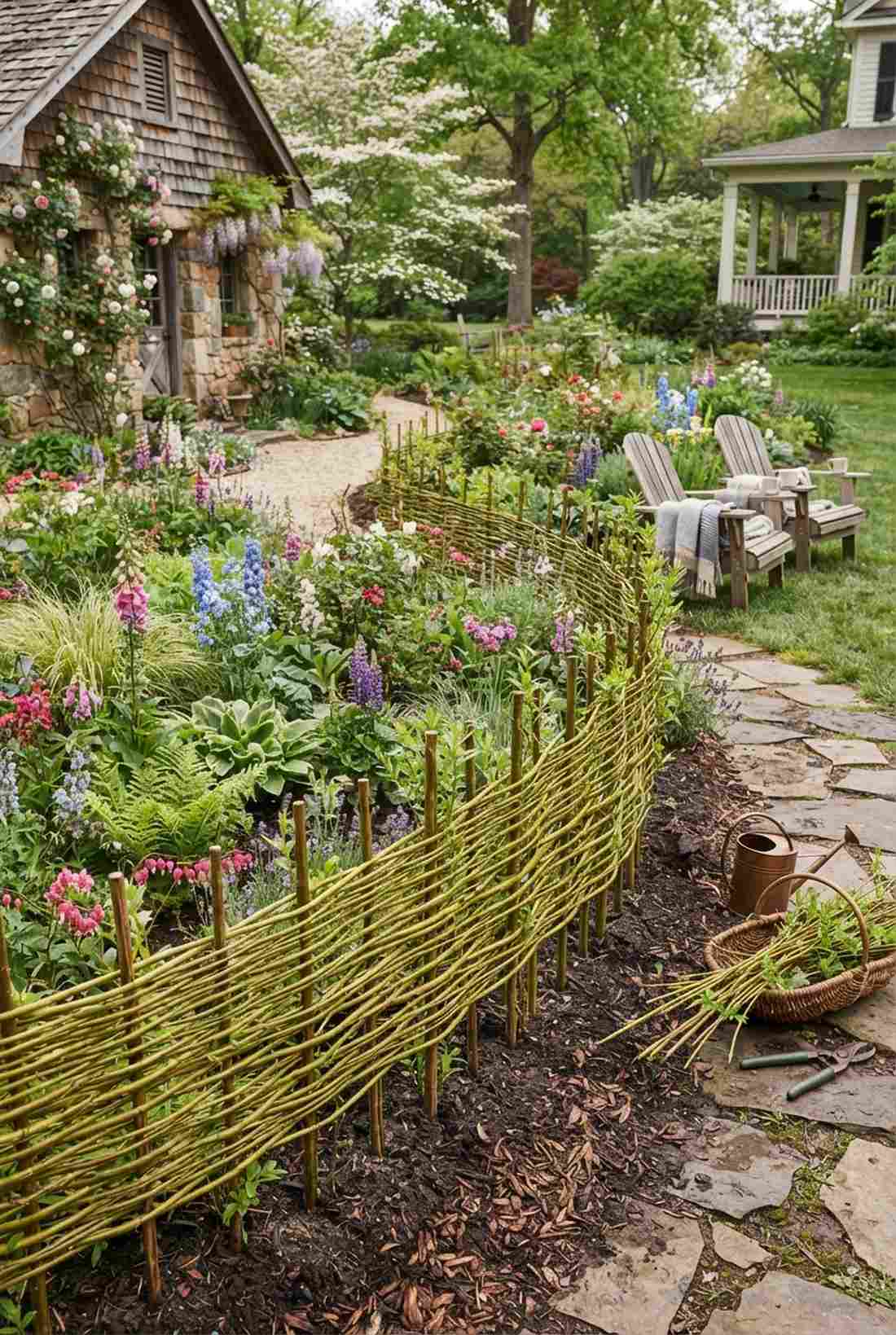 living willow wattle fence