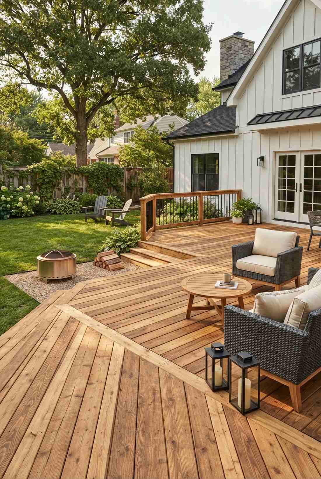 mixed width decking