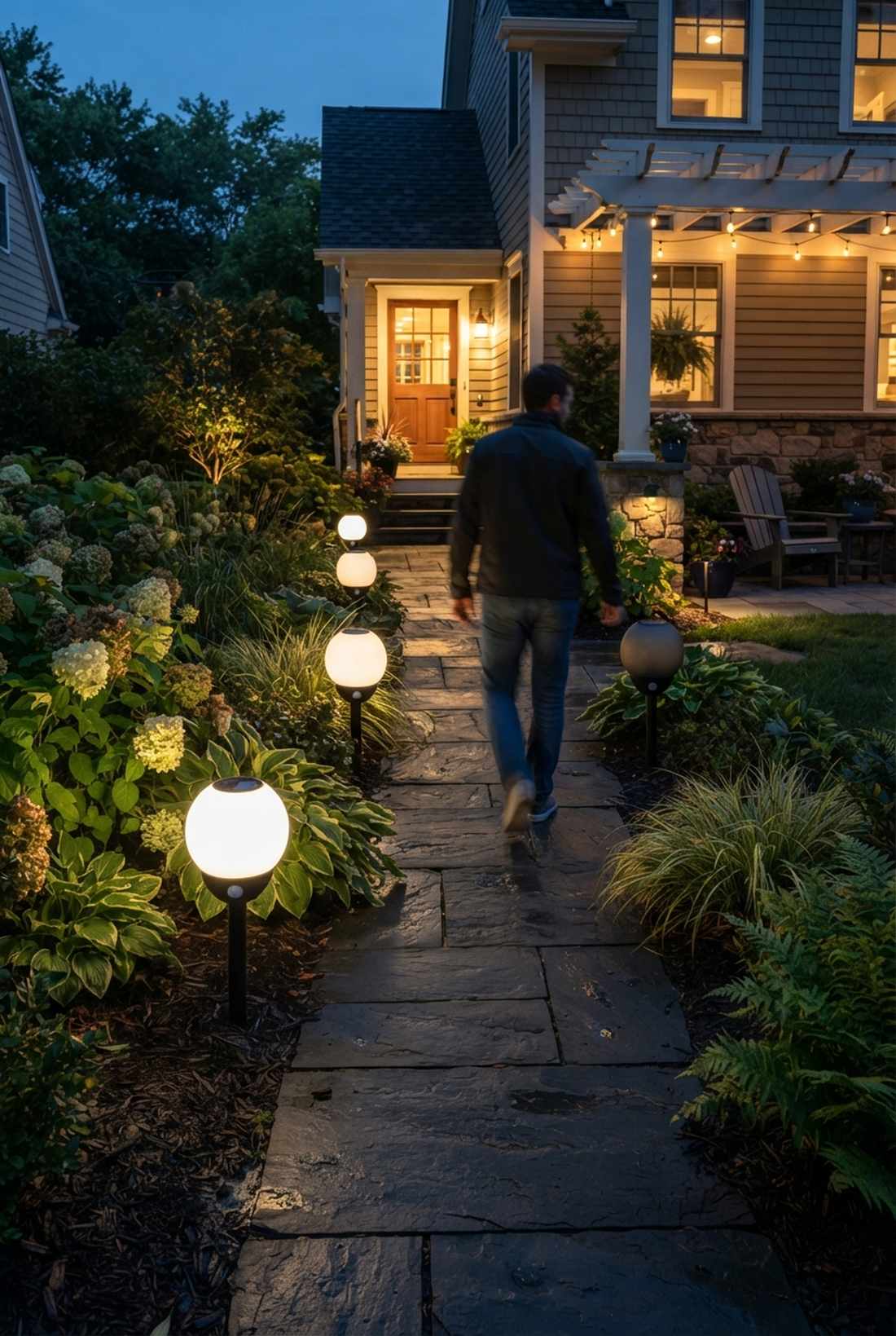 motion sensing pathway globes