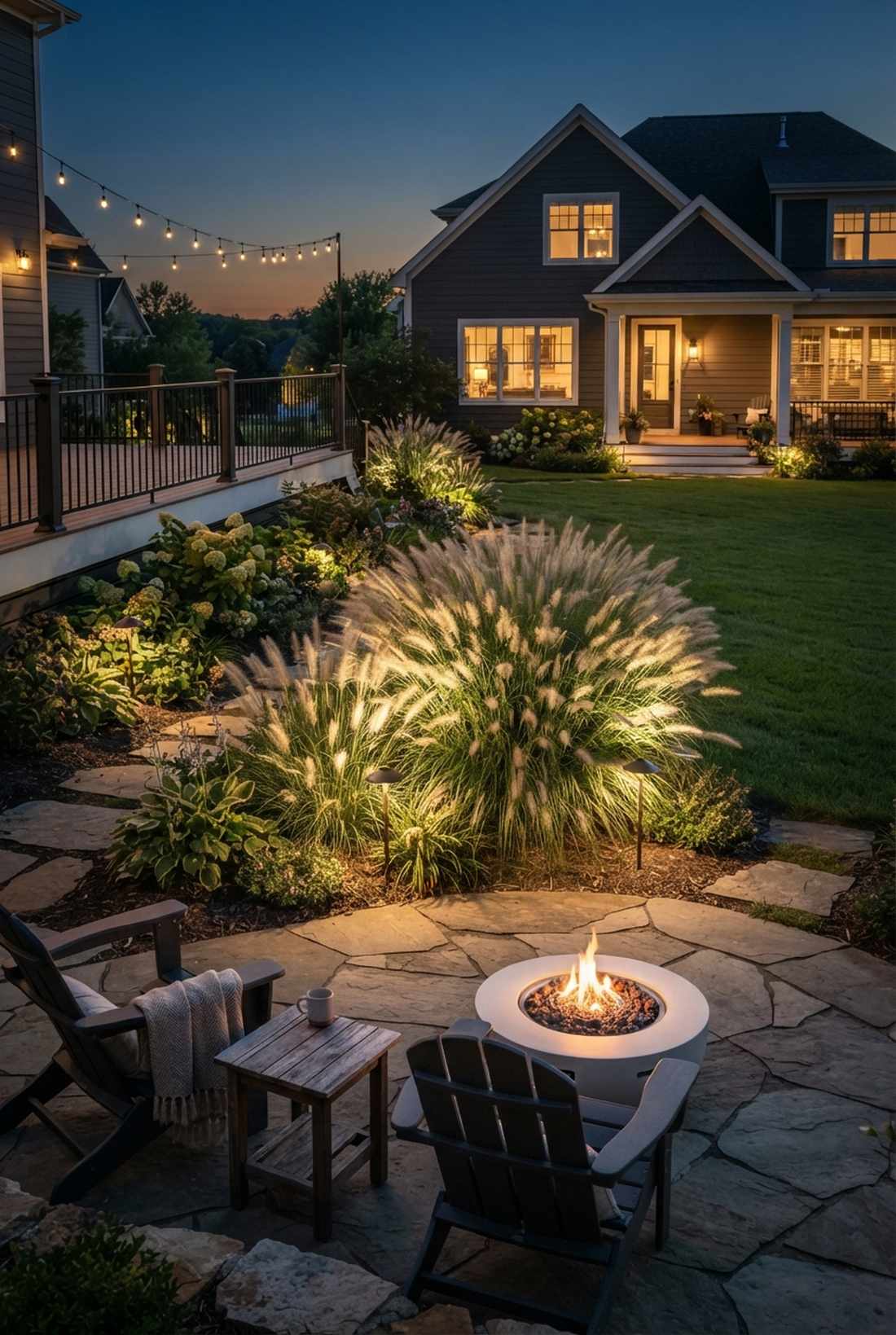 ornamental grass backlighting
