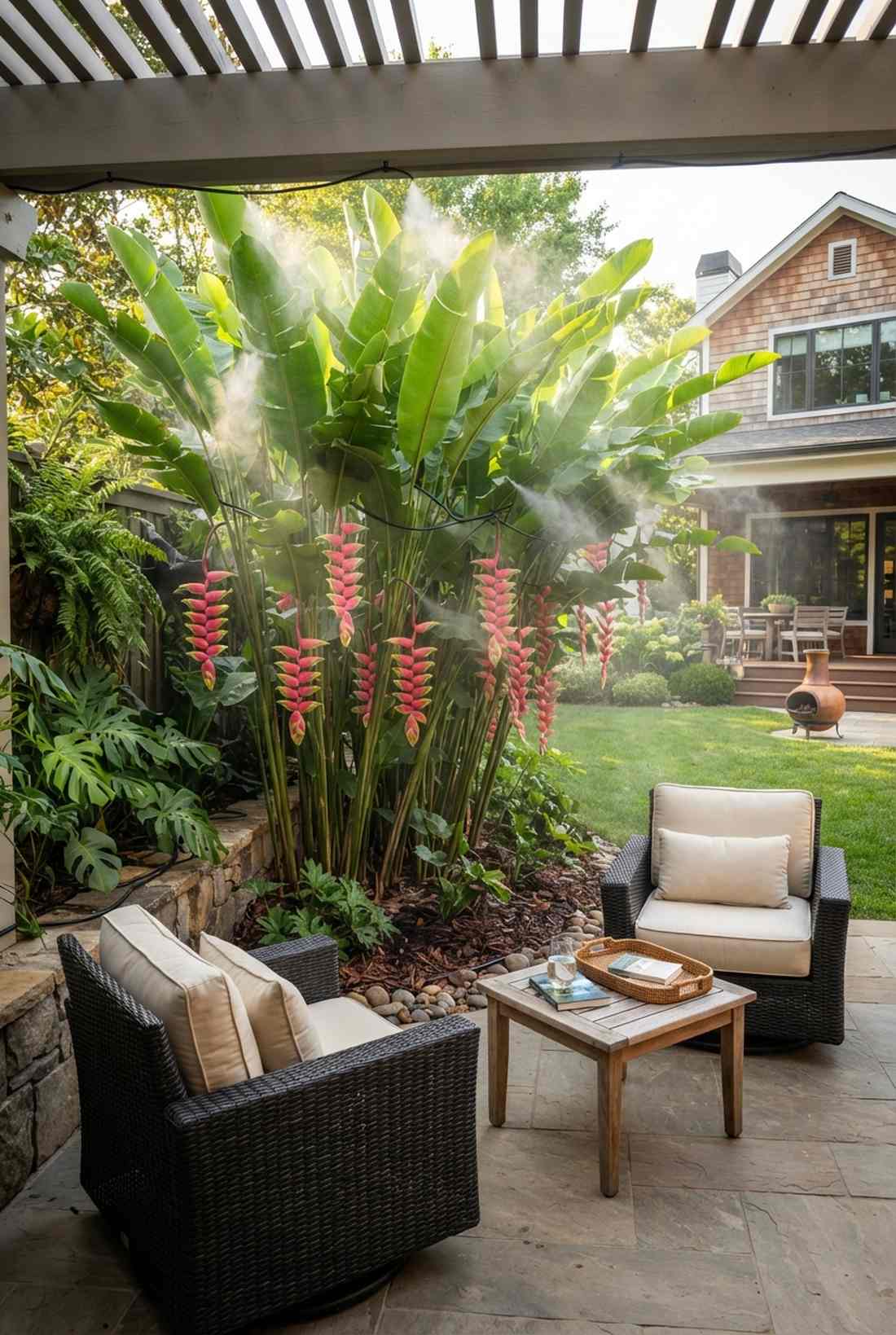 pink heliconia