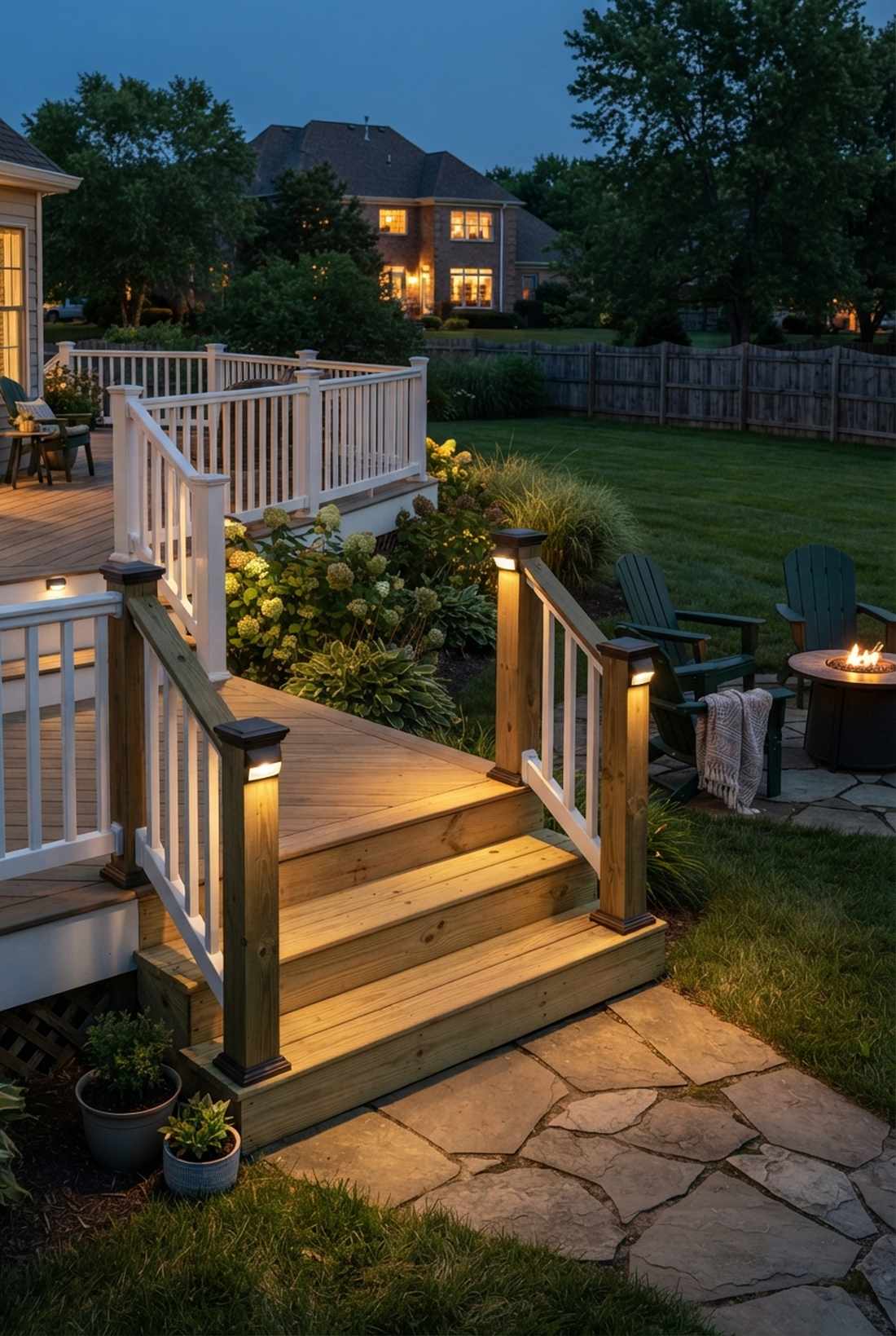 post mounted step downlights