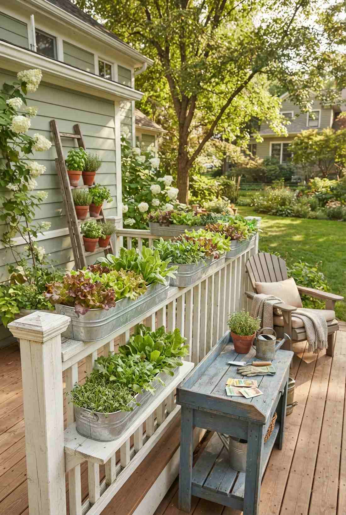 salad greens window boxes
