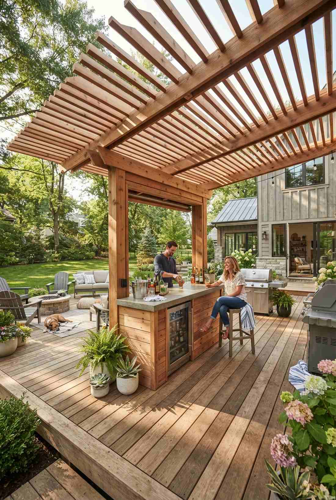 slatted roof shade bar