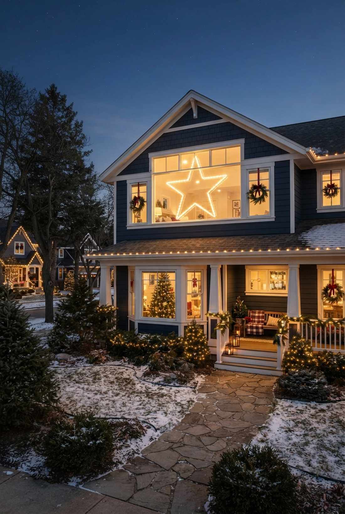 star and motif window displays