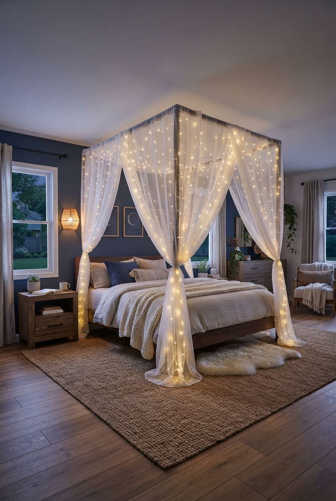star canopy bed frame