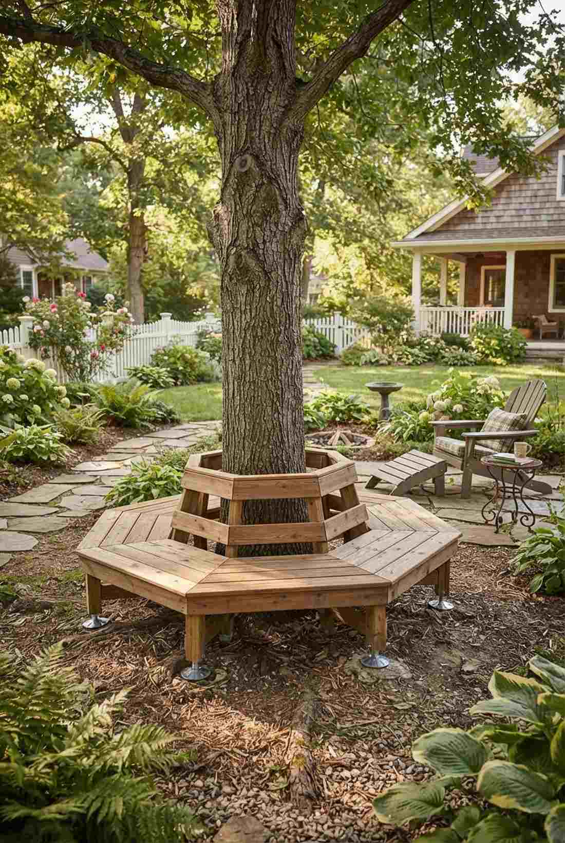 circular tree bench surround