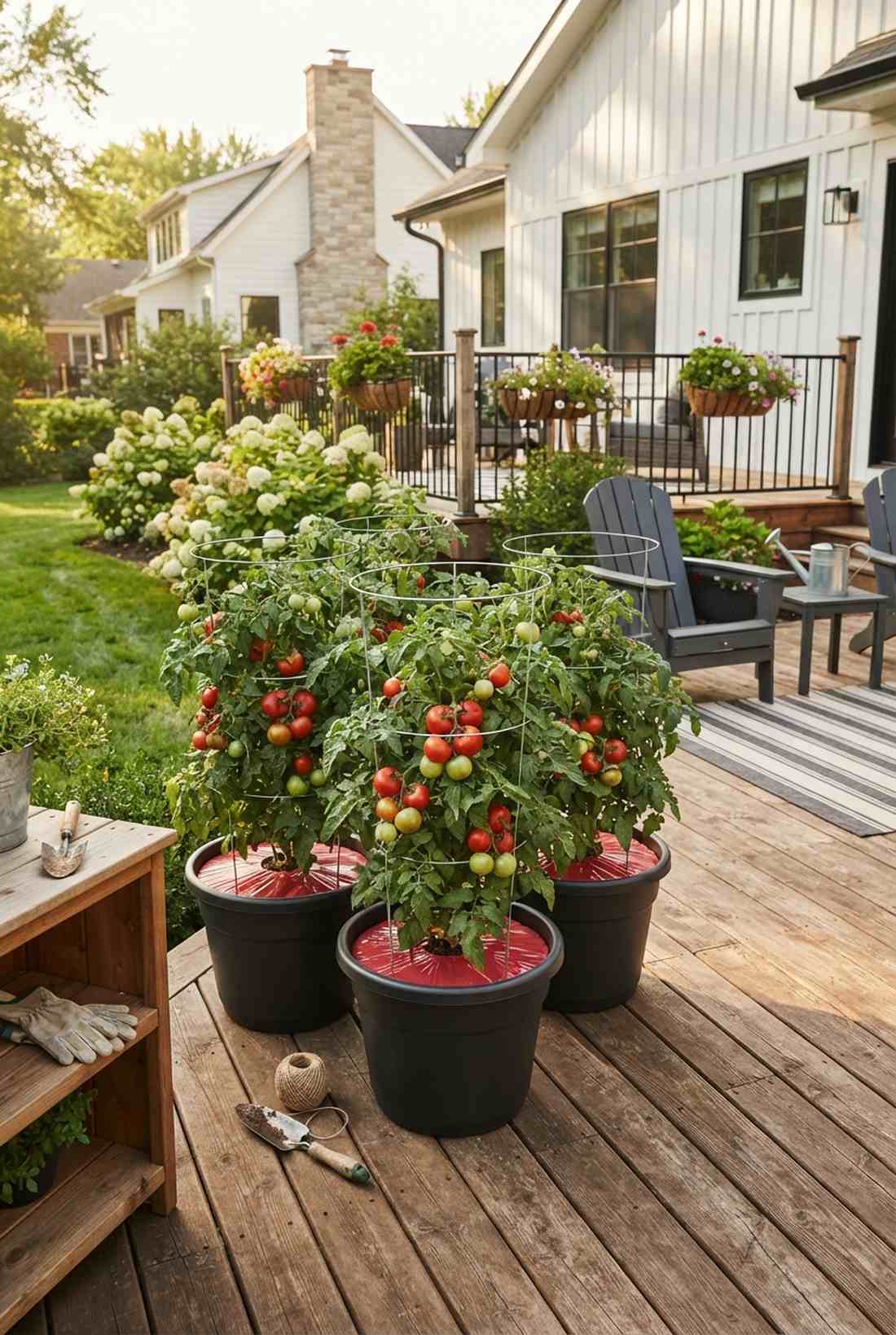 container tomato stations