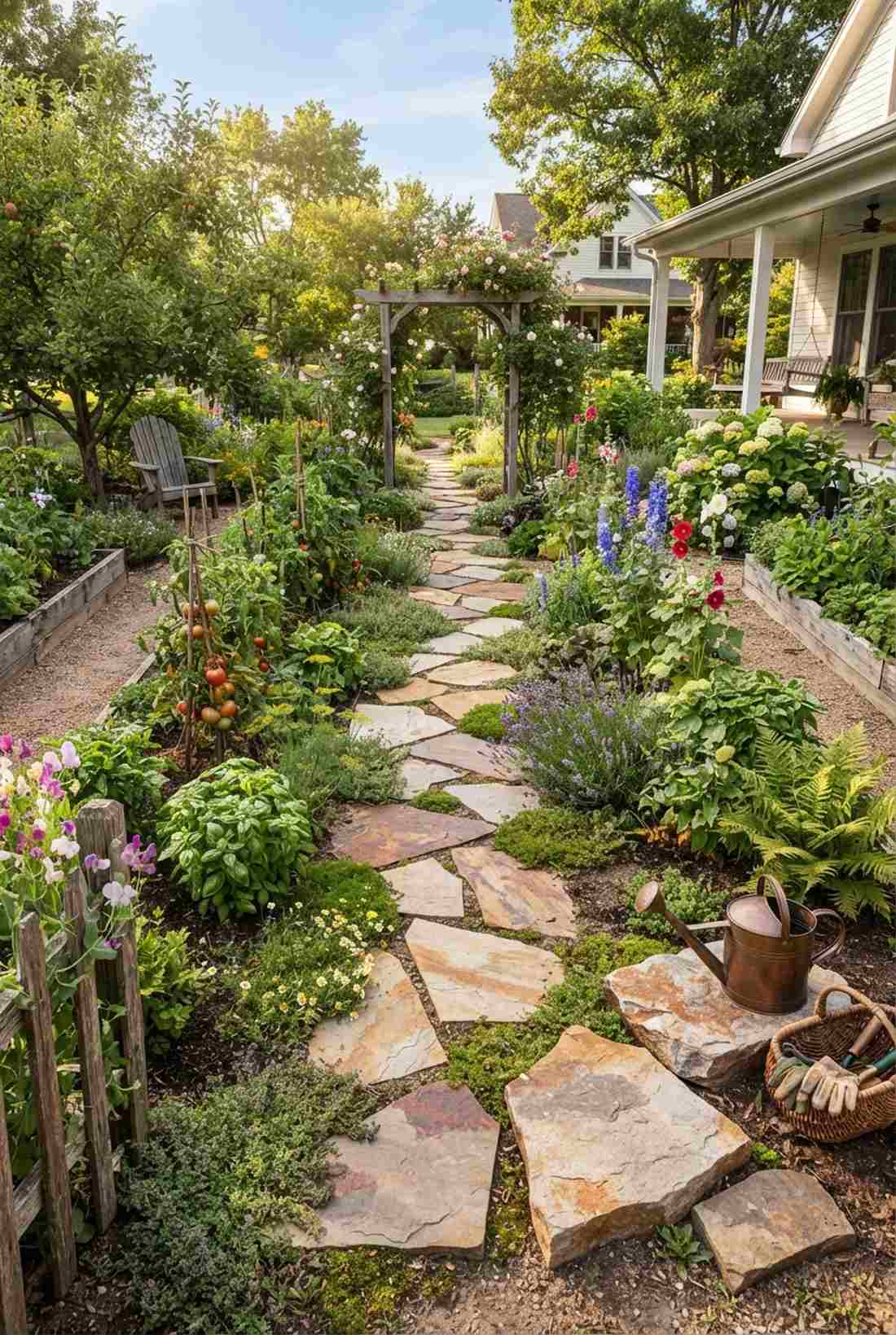 flagstone stepping sequence