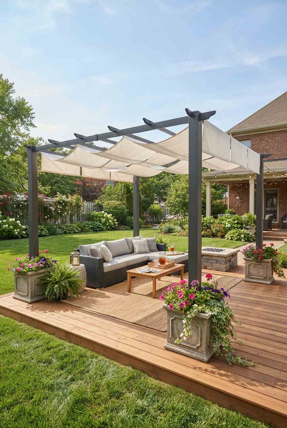 freestanding pergola centerpiece