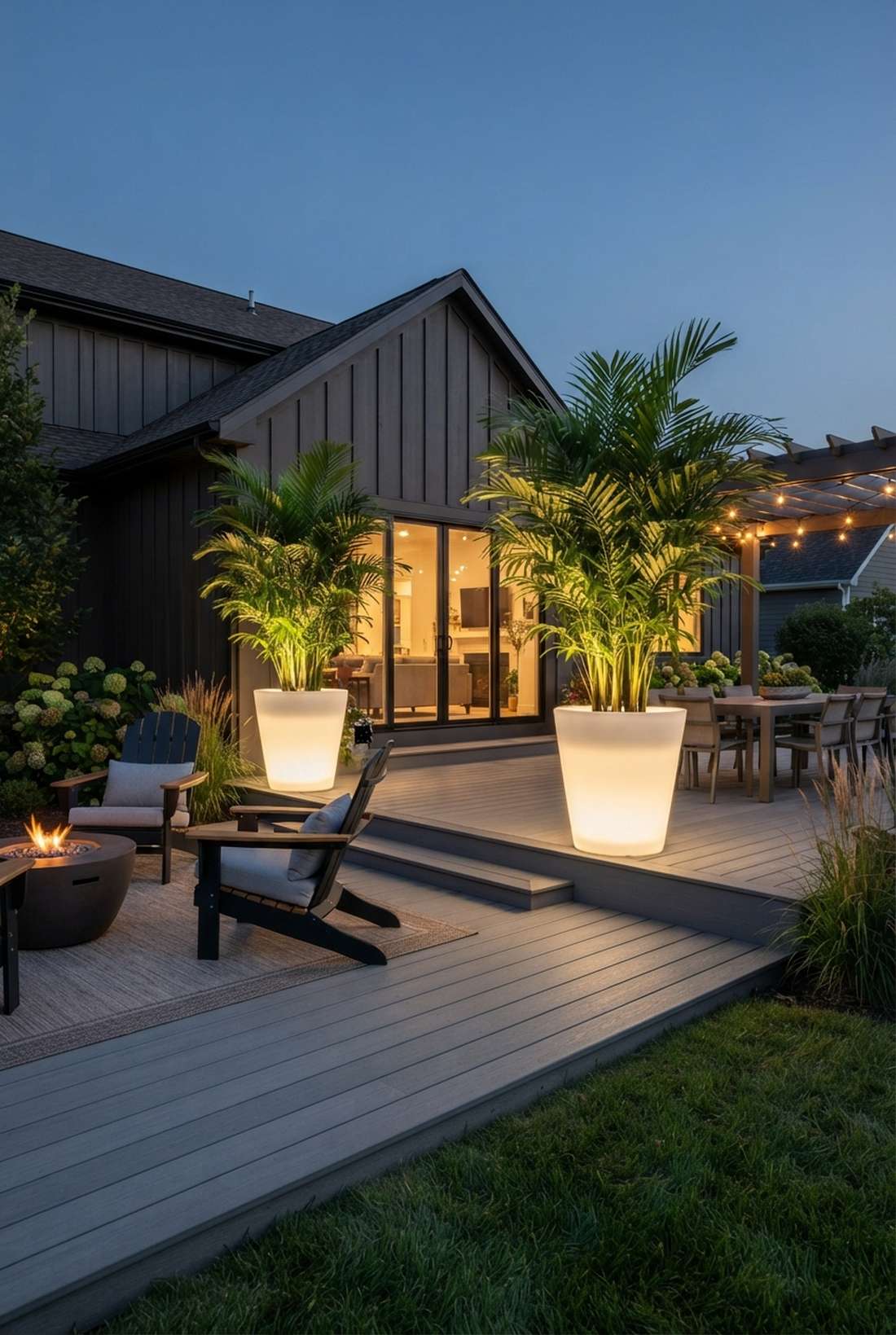 illuminated planters