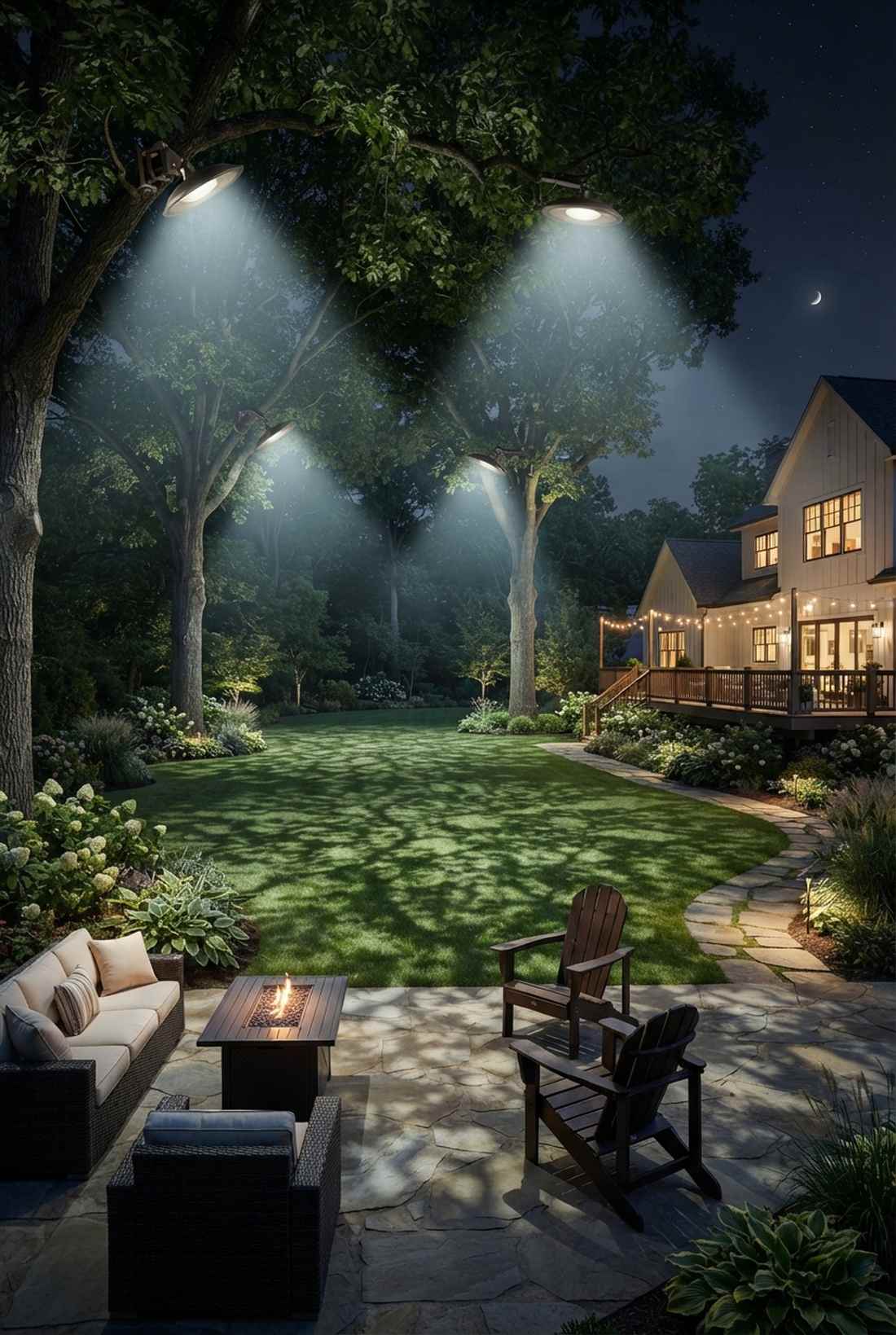 lawn area moonlighting