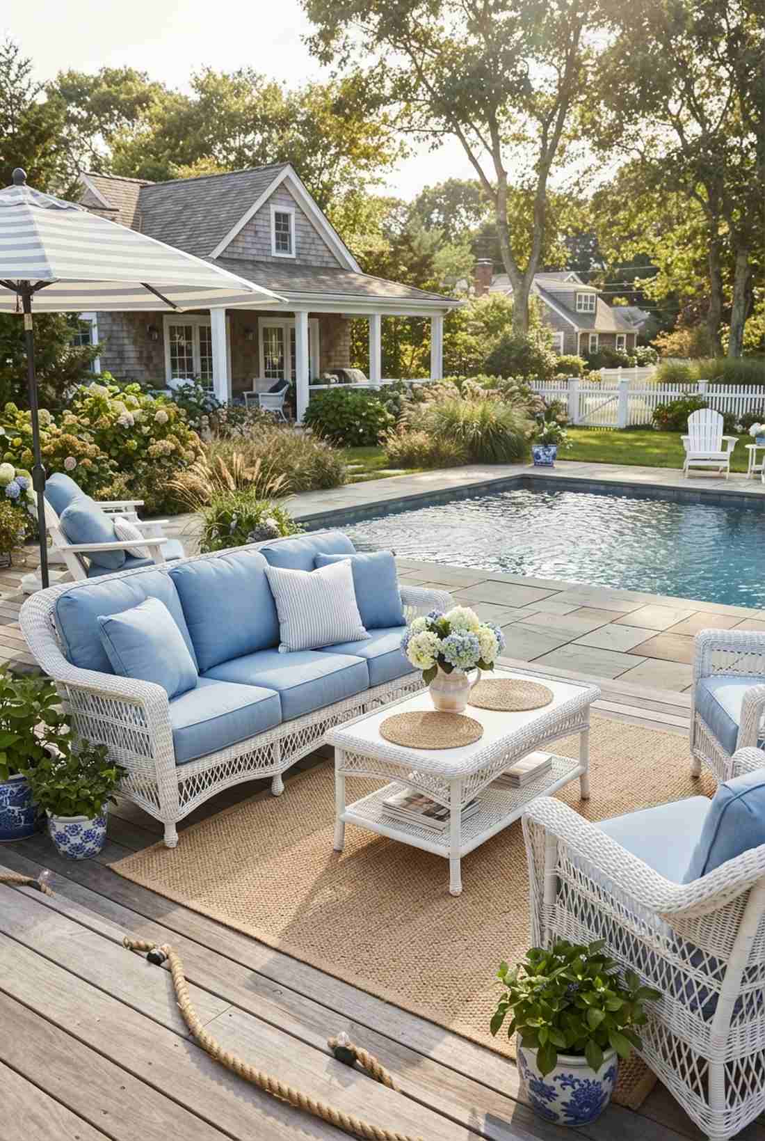 light blue cushions on white frames