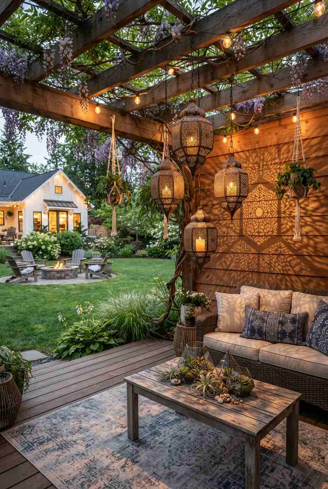 moroccan style hanging lanterns