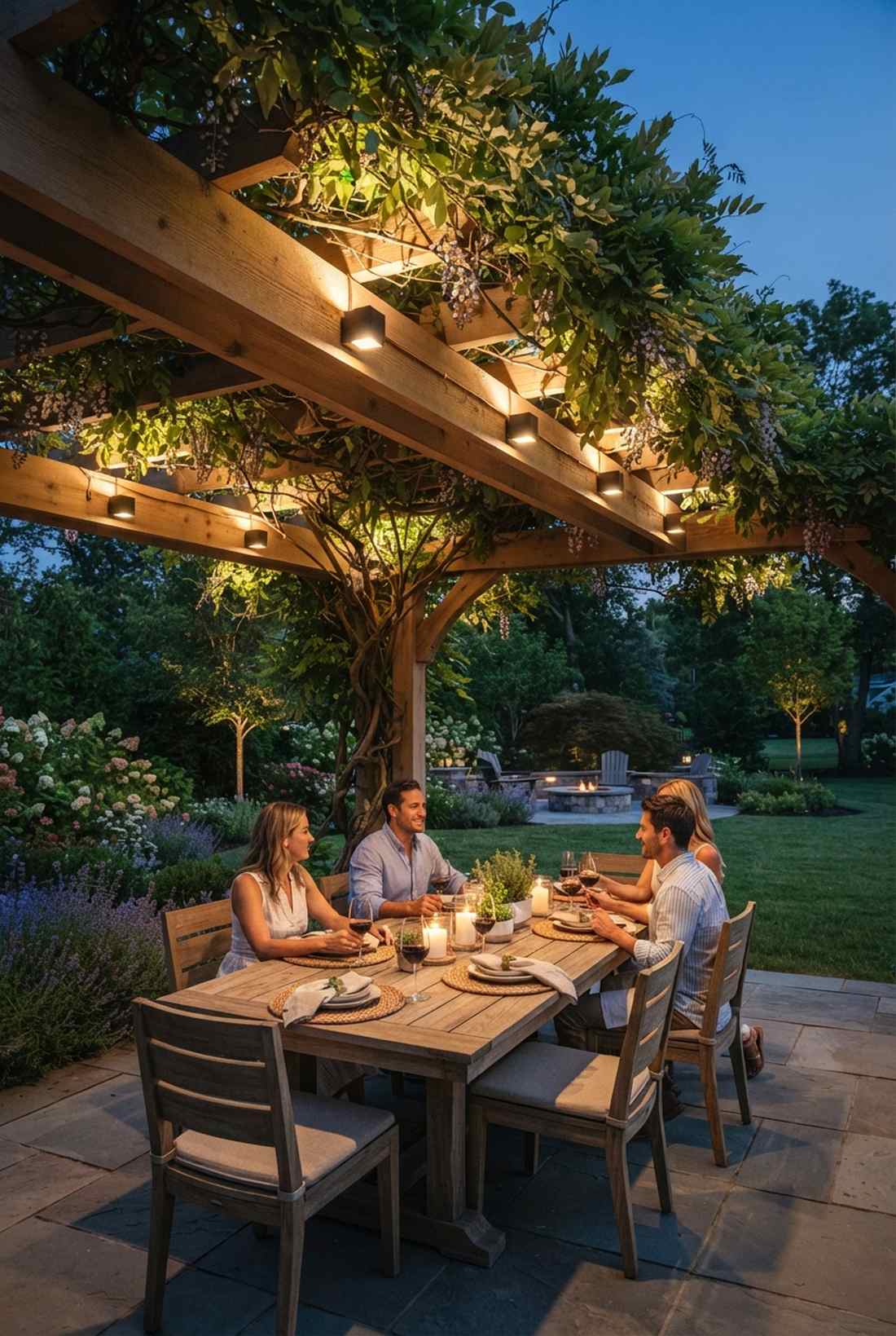 pergola beam dual direction lighting