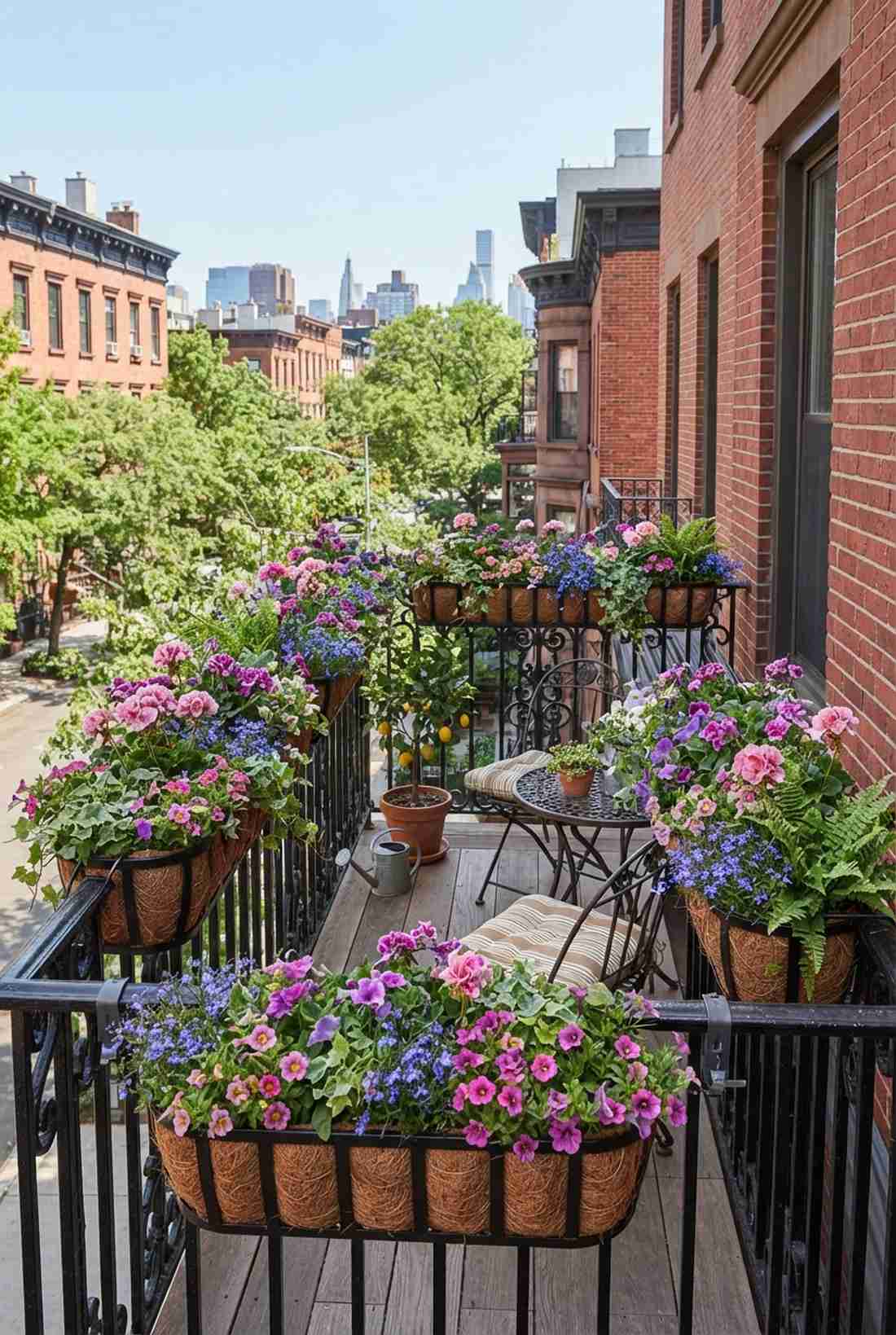 railing hanging planters