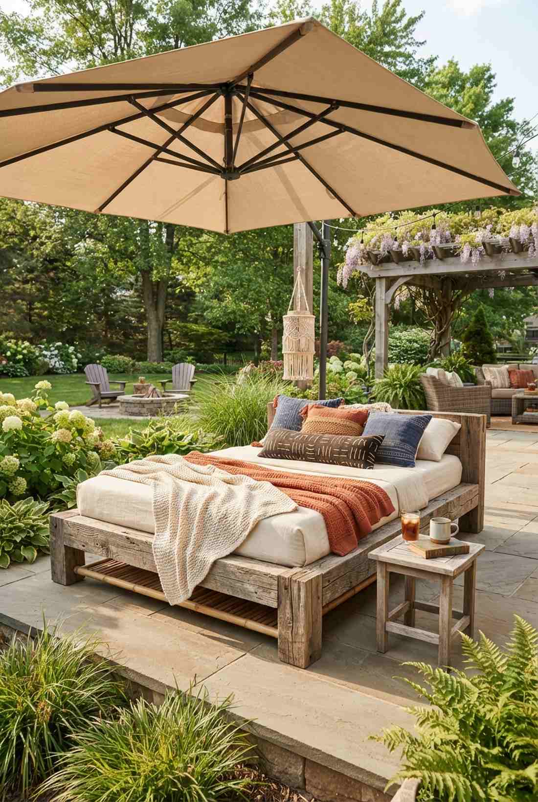 reclaimed wood and bamboo daybeds