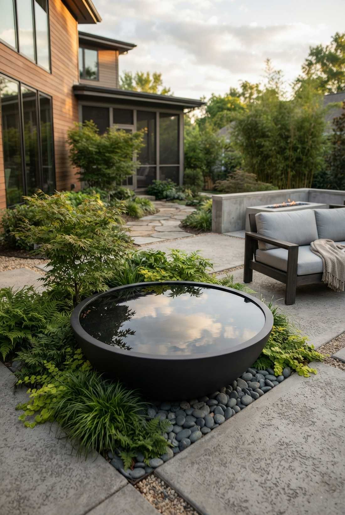 reflective water features
