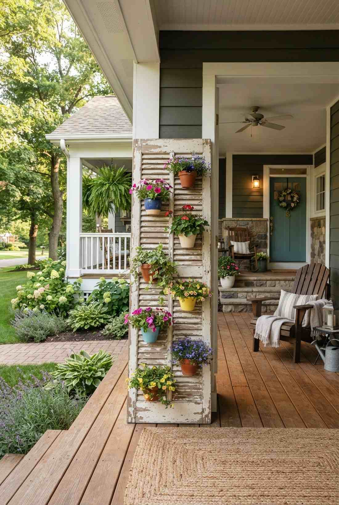 repurposed shutter planter