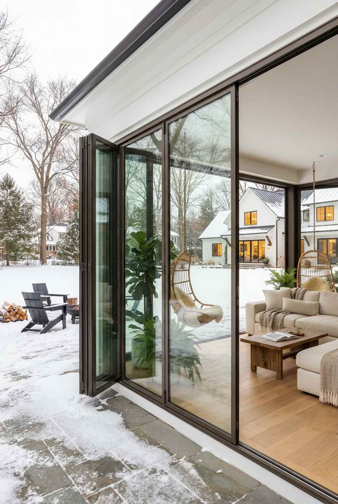 retractable glass wall enclosure
