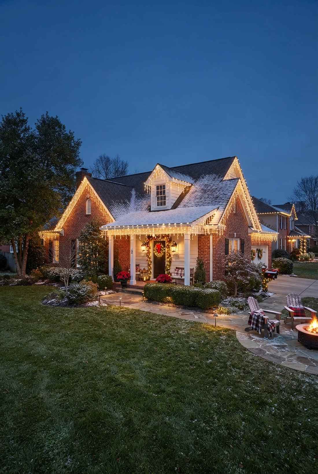 roofline icicle draping