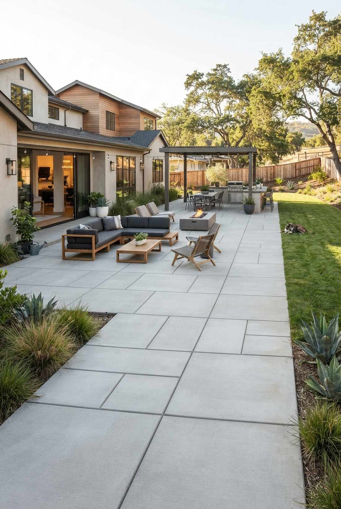 scored concrete rectangles
