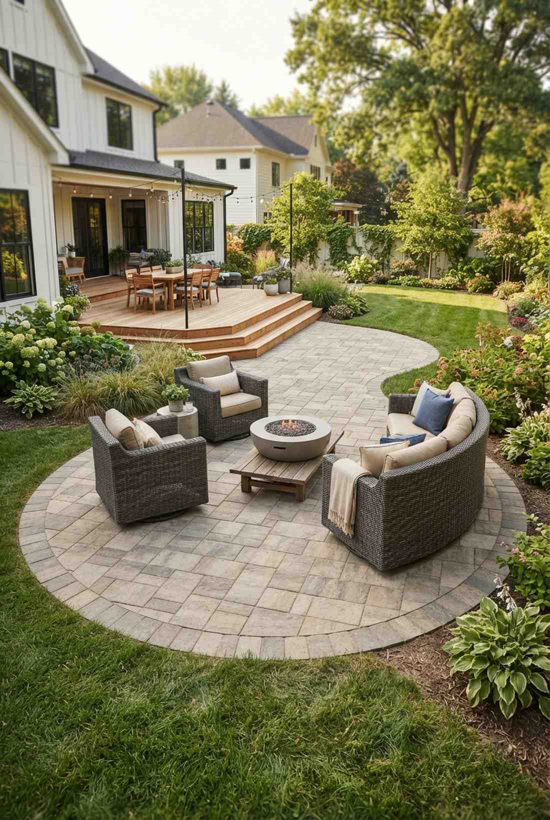 semi circular patio